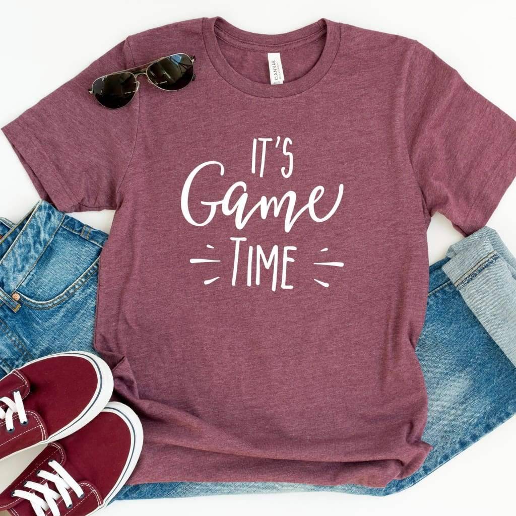 Mens Graphic Tee / Unisex Football Sunday T-shirt / It's Game Time / Football Shirt Game Day