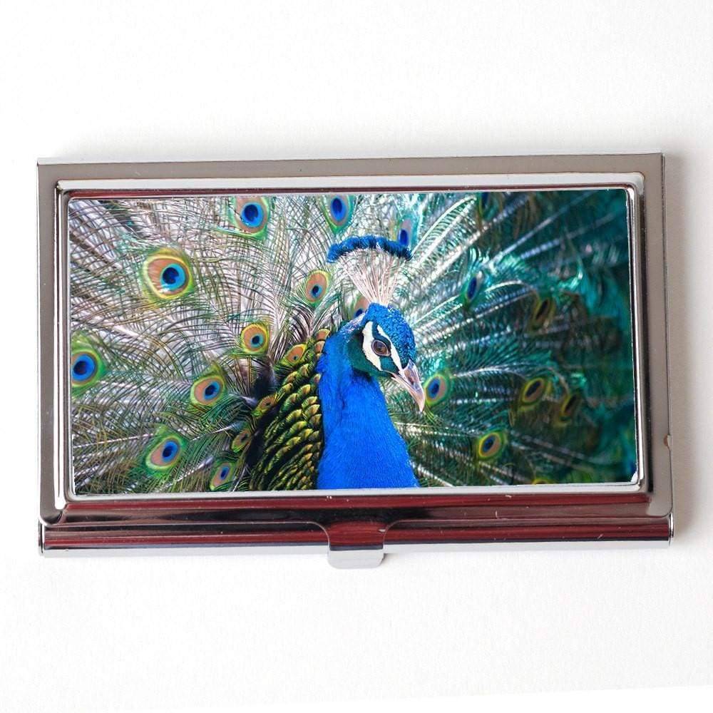Peacock Business Card Holder - Credit Card Case