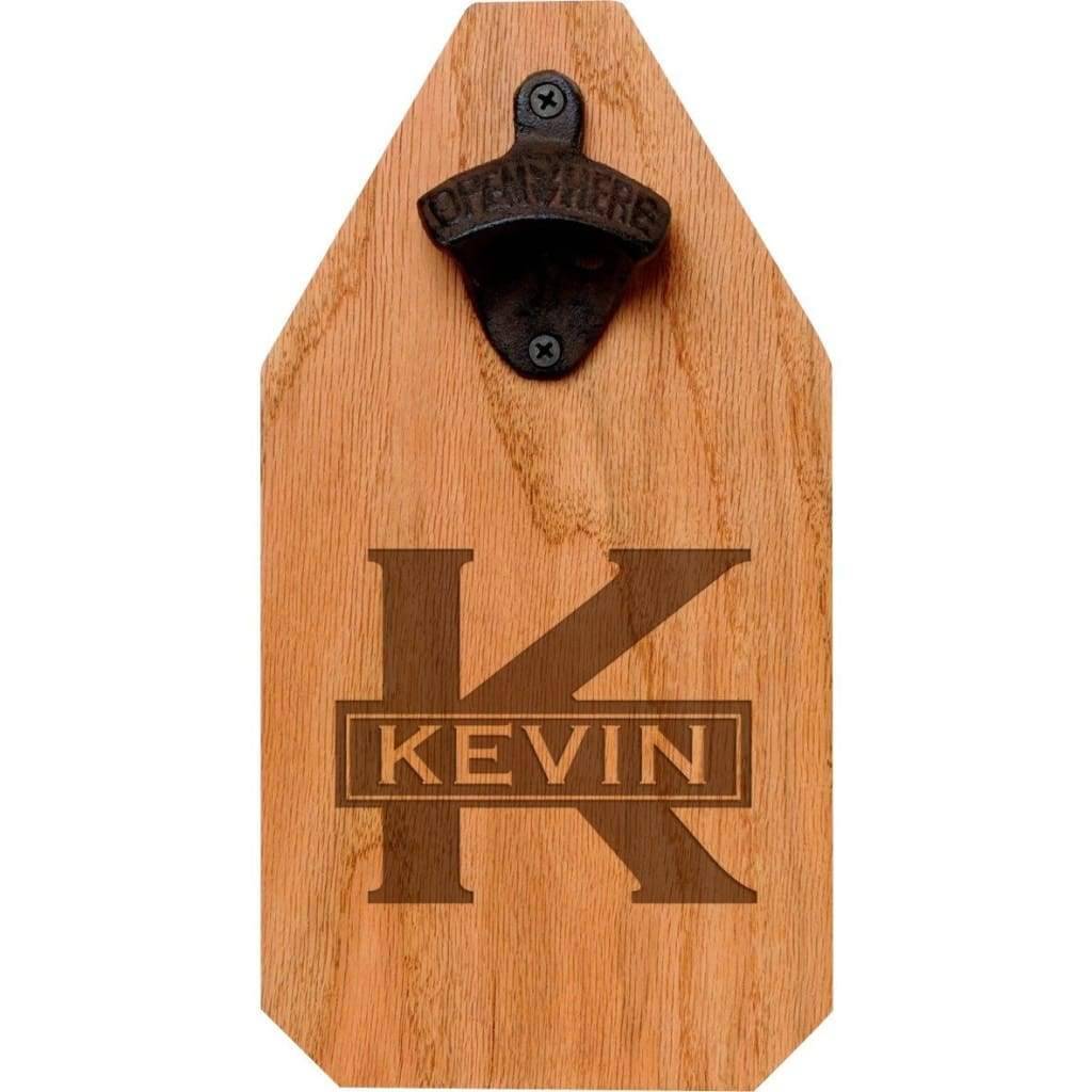Personalized Bottle Opener Wood Sign - Rustic Groomsmen Gift