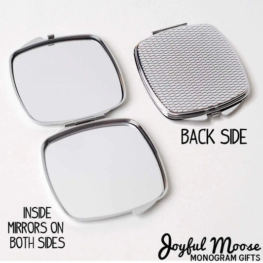 Personalized Compact Mirror - Pink Customized Bridesmaids Gifts