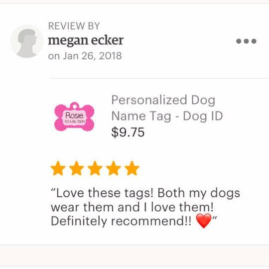 Personalized Dog Name Tag - Dog ID Tag - Custom Dog Collar Tag - Dog Tag Pink Polka Dots
