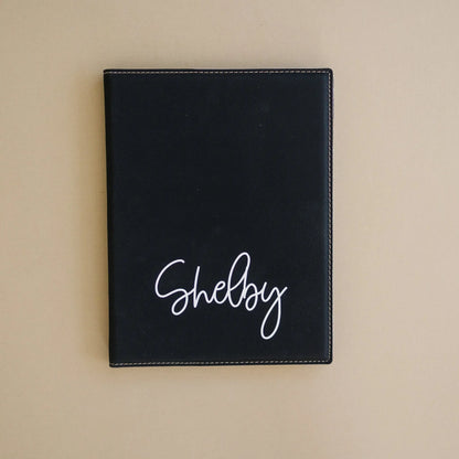 Personalized Notepad, Teacher Gift, Personalized Paper Holder, Portfolio Note Pad Holder