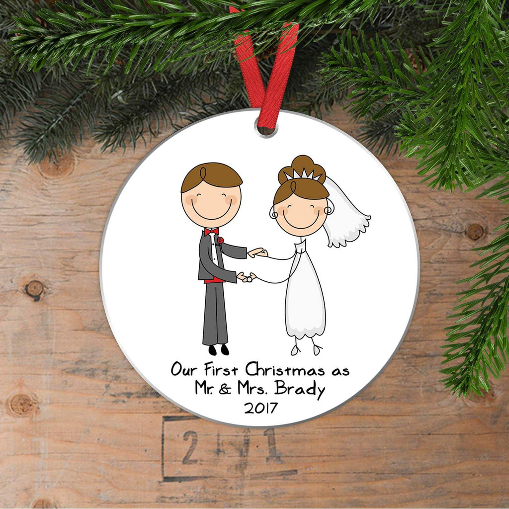 Personalized Wedding Gift Christmas Ornament - Wedding Christmas Ornament - Newlywed Christmas Gift - Our First Christmas as Mr & Mrs