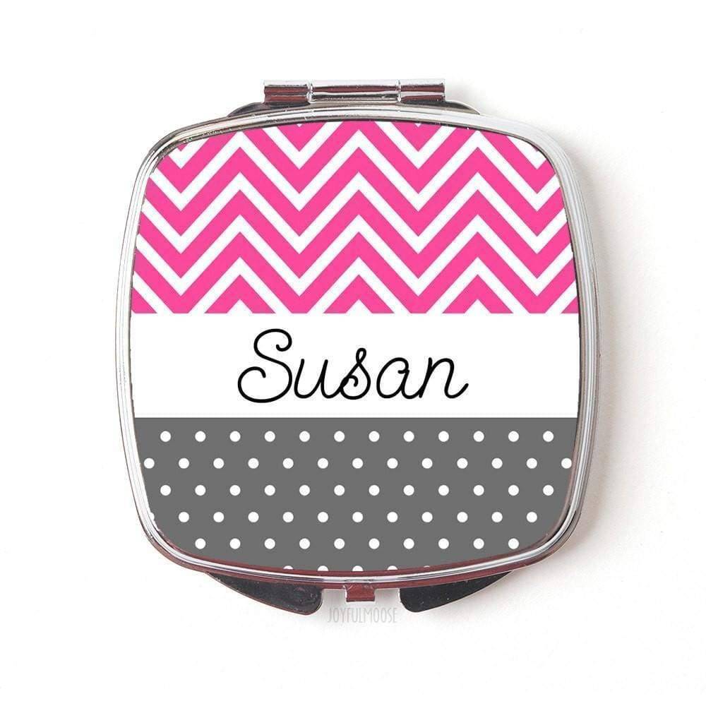 Pink Personalized Bridesmaids Gifts - Personalized Purse Mirror