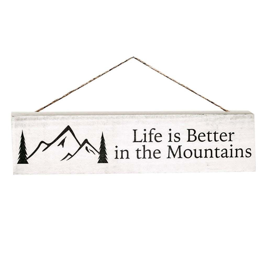 Rustic Barnwood Sign, Farmhouse Sign, Life is Better in the Mountains Wood Sign