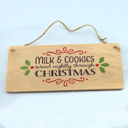 Rustic Christmas Decor - Hanging Wood Wall Sign