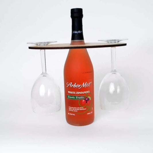 Wine Glass Holder - Wedding Gift - Robert Browning Quote - Personalized Wood Wine Glass Carrier